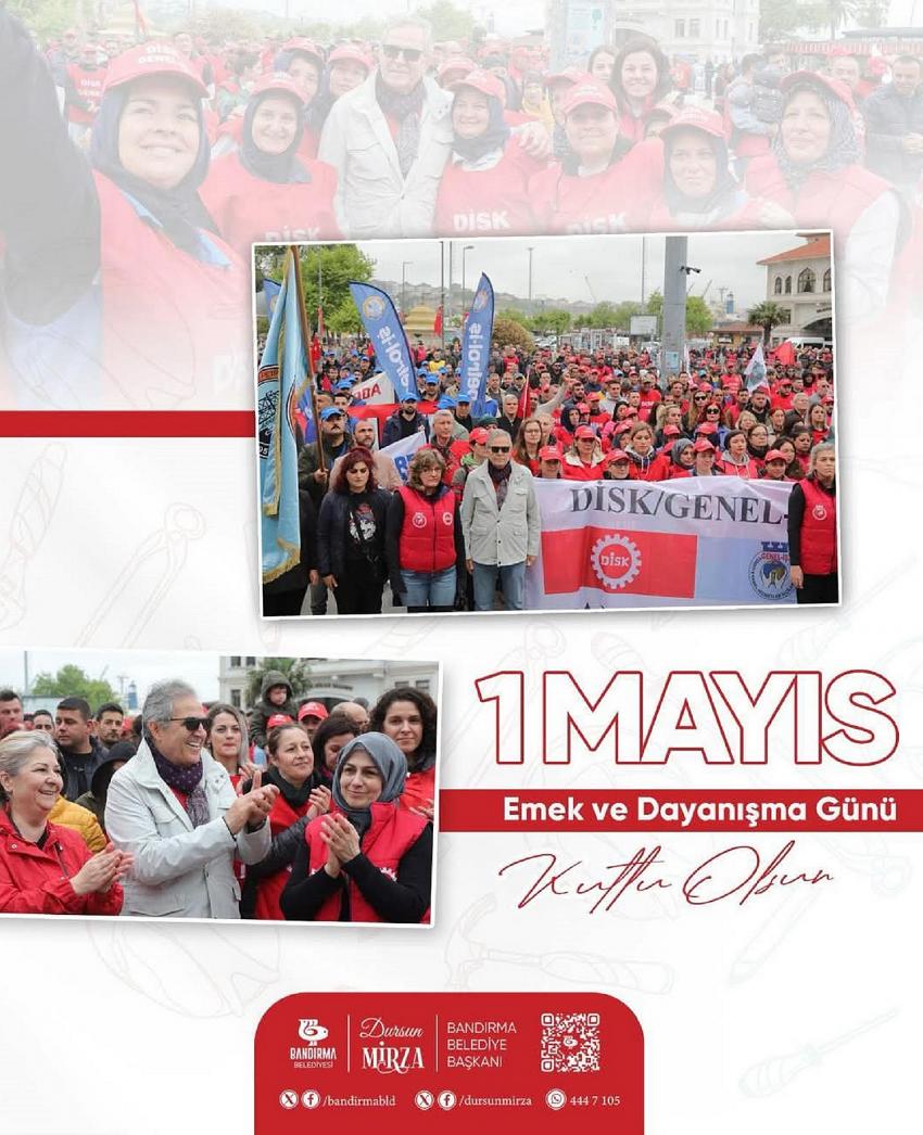 BAŞKAN MİRZA: TÜM EMEKÇİLERİMİZİN 1 MAYIS EMEK VE DAYANIŞMA GÜNÜ KUTLU OLSUN!