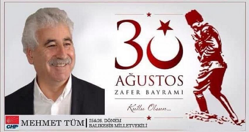 “30 AĞUSTOS ZAFERİ CUMHURİYETE VE DEMOKRASİYE AÇILAN YOLUN DÖNÜM NOKTASIDIR”