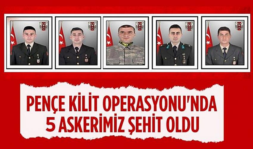 5 asker şehit oldu