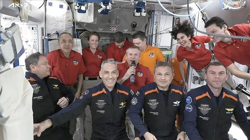 Ax-3 ekibi Uluslararası Uzay İstasyonu'nda