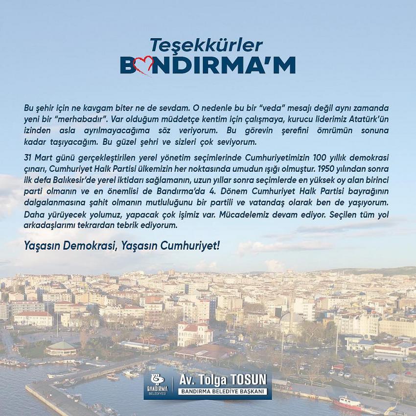 BAŞKAN TOLGA TOSUN: 