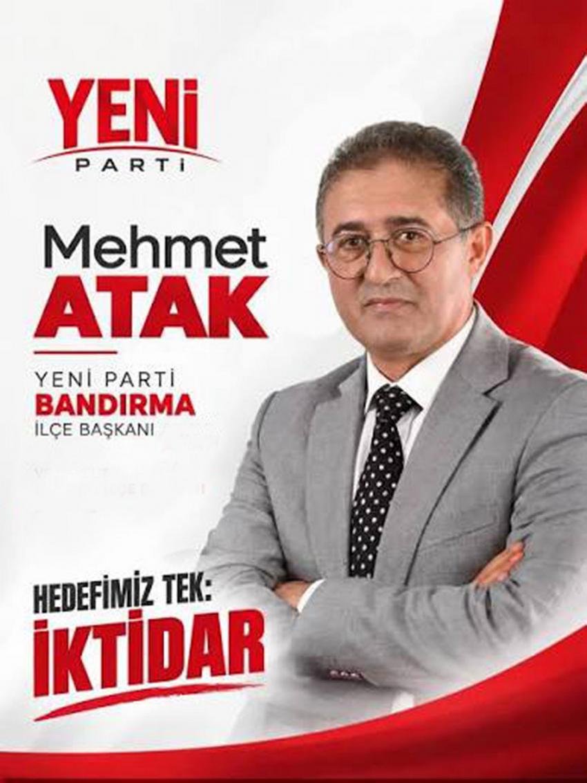 Yeni Parti Bandırma’da İlk Kongre Heyecanı:  Mehmet Atak Resmen Başkan Seçildi