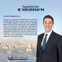BAŞKAN TOLGA TOSUN: TEŞEKKÜRLER BANDIRMA'M