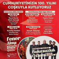 CUMHURİYET'İN YÜZÜ AYVALIK'TA ATATÜRK TÜRKİYE'SİNE YAKIŞIR KUTLAMALAR
