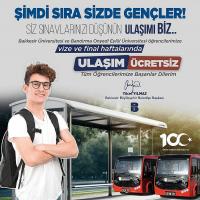 Başkan Yücel Yılmaz’dan öğrencilere müjde! Vize ve finallerde otobüsler ücretsiz