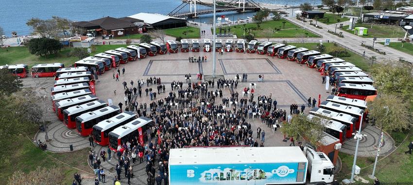 Balıkesir Büyükşehir’den Bandırma’ya 55 yeni otobüs