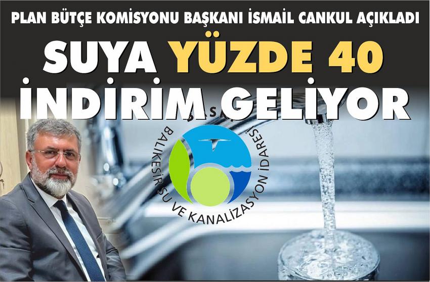 Büyükşehir'den suya 40 indirim geliyor